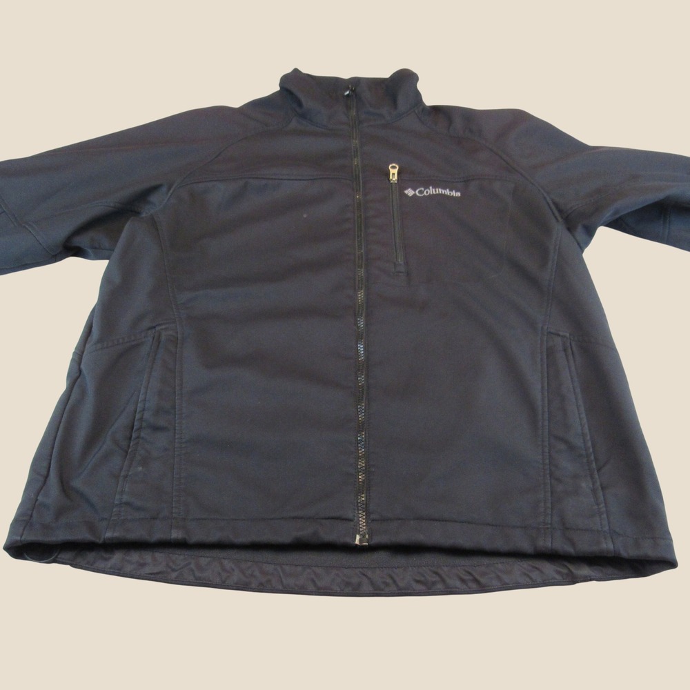 Columbia Interchange Jacket Mens L Black Omni-Shield Softshell Zip